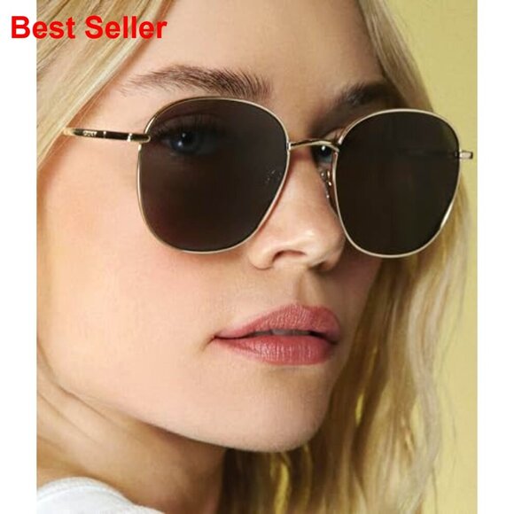 Oversized Round Sunglasses with UV Protection, Universal Fit main image 5